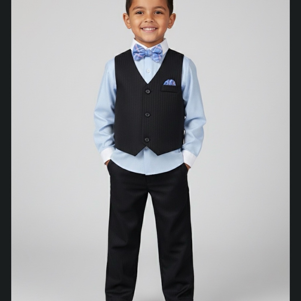 Andrew Fezza Boys' 4-Piece Suit Vest Set Outfit Sz 5